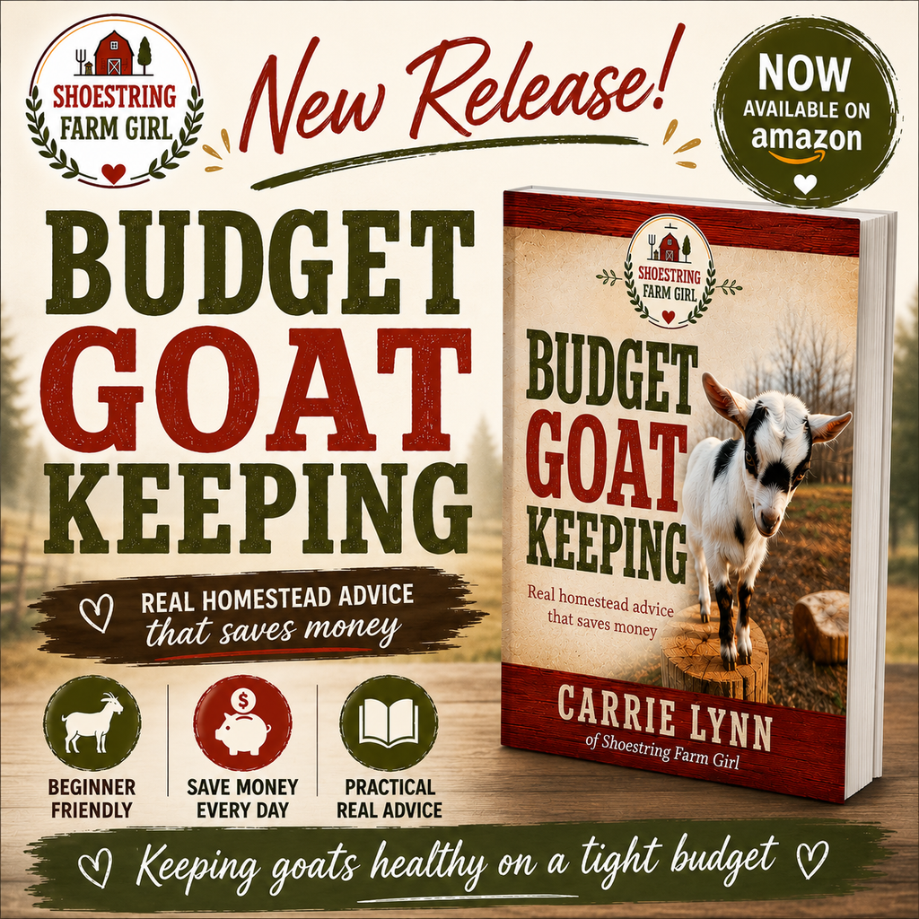 Budget Goat Keeping Book Available on Amzon by Carrie Lynn